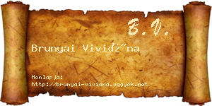 Brunyai Viviána névjegykártya